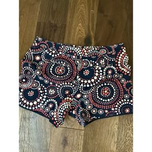 Vineyard Vines Women's Shorts Size 12 Navy Pink White Circle Print Chino Stretch